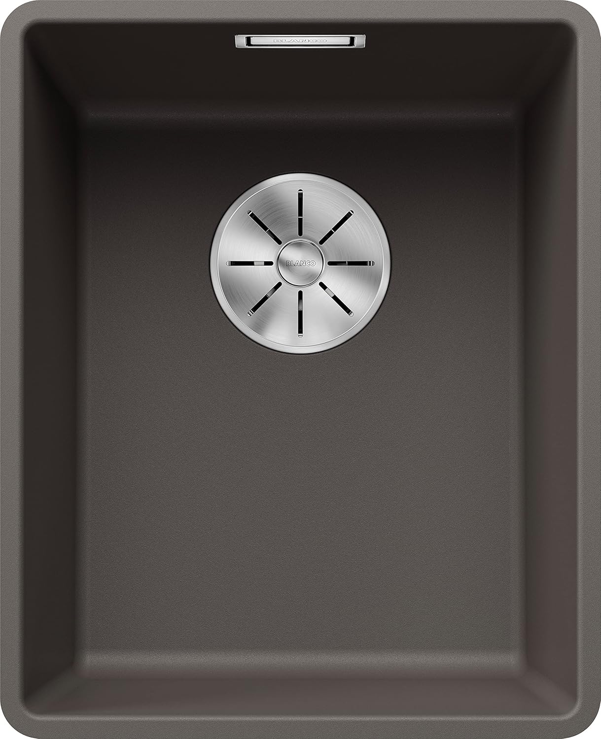 BLANCO SUBLINE 320-F Granite Sink Made of Silgranit Volcano Grey Installation Type: Flush-Mounted for 40 cm-Wide Base Cabinets Large Basin Volume for Optimal Use Easy-to-Clean Surface