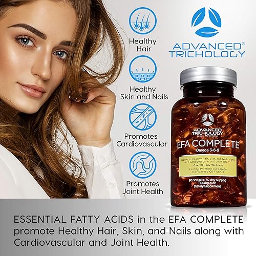 Miniatura 4 de EFA Completo con Omega 3 6 9 niveles óptimos de aceite de lino de alta potencia, aceite de pescado, aceite de borraja y aceite de onagra de noche