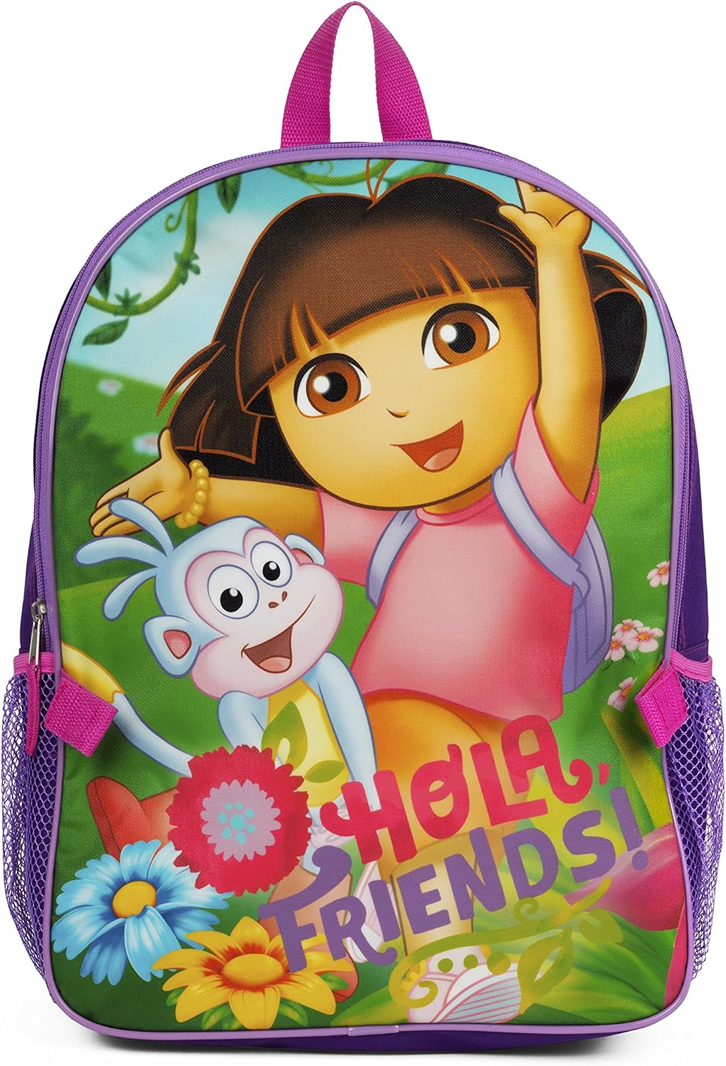 Nickelodeon Dora the Explorer Purple Backpack with Insulated Lunch Kit for Girls
