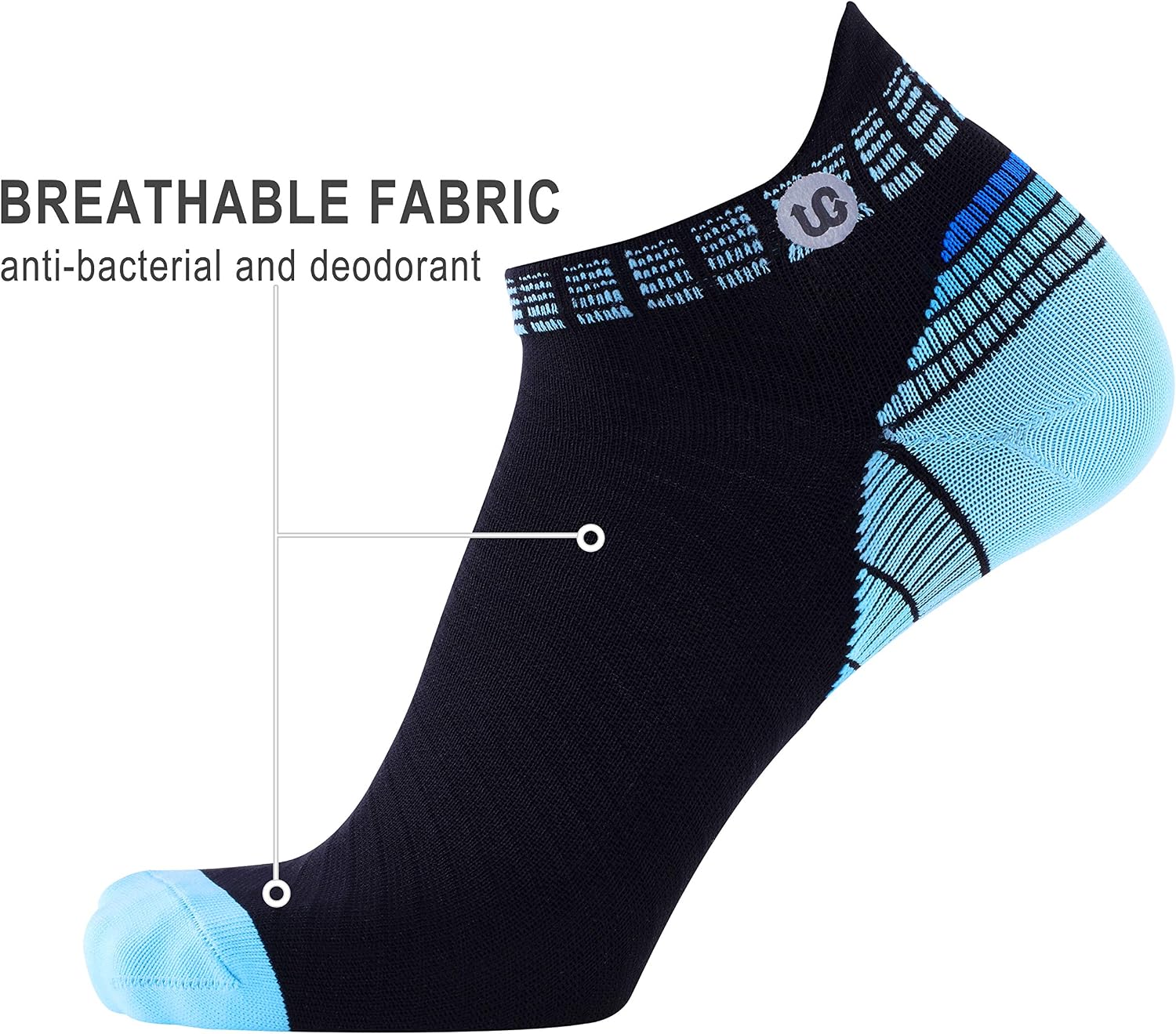 Compression Running Socks Athletic Anti-Blister No Show Low Cut Ankle for Men and Women Moisture Wicking