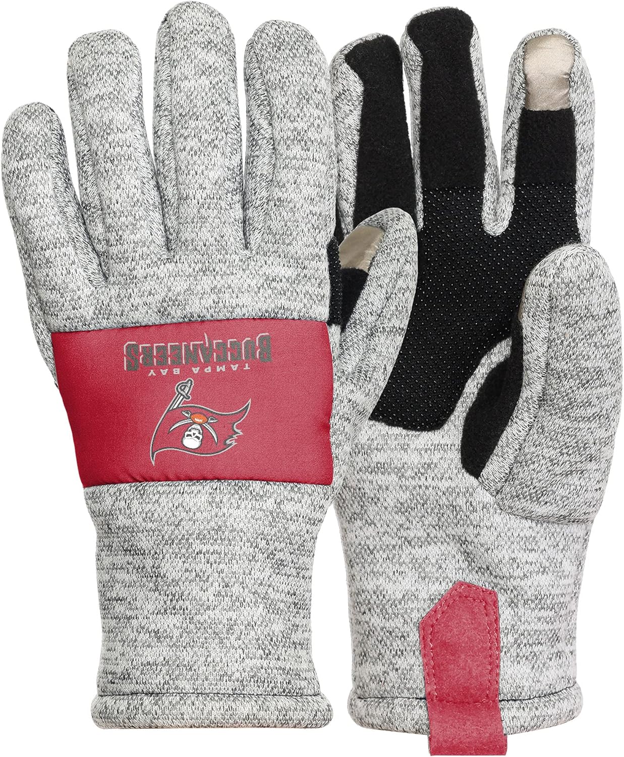 FOCO NFL unisex-adult Nfl Team Logo Heather Grey Insulated Gloves
