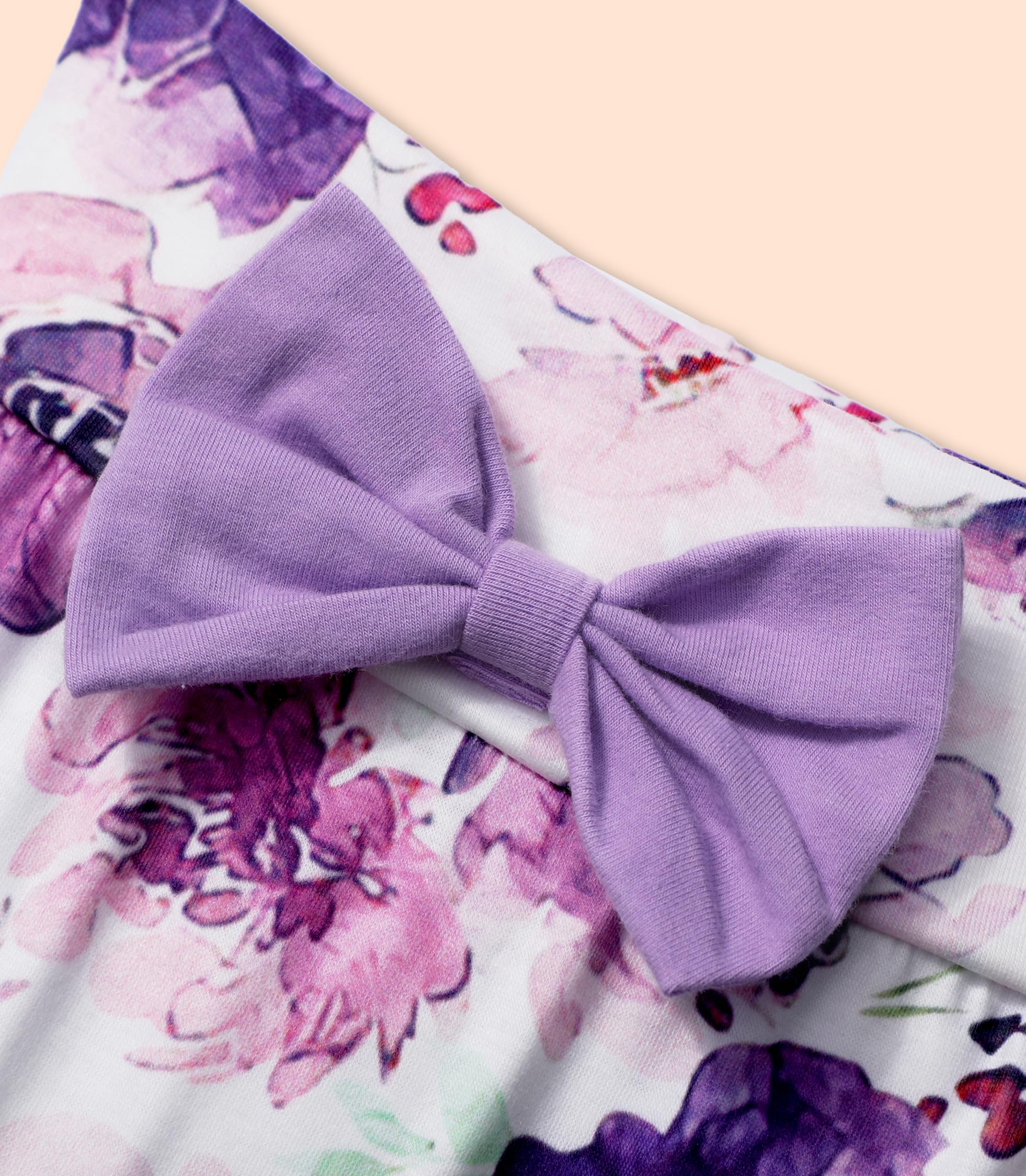 Conjunto de ropa para bebé recién nacido, camiseta de manga larga con volantes blancos, pantalones + diadema + gorro, 4 piezas, 0 – 6 meses
