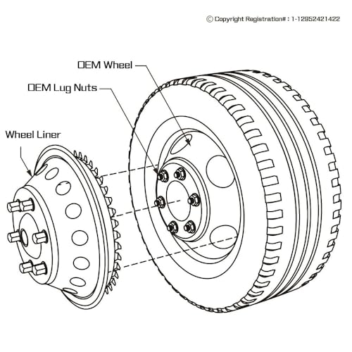 Image of K16AF 16 inch Front Polished Stainless Steel Dually Wheel Simulator,2pc Snap on Single Rear Wheel Hubcaps,6 Lug 18 Hand Hole Wheel Cover for 2012-2021 Dodge,Mercedes and Freightliner Sprinter Van