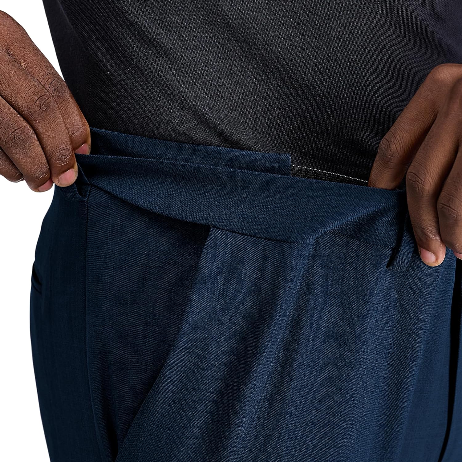 Haggar Men's Premium Comfort Straight Fit Dress Pant - Blue 36x32 - Image 4