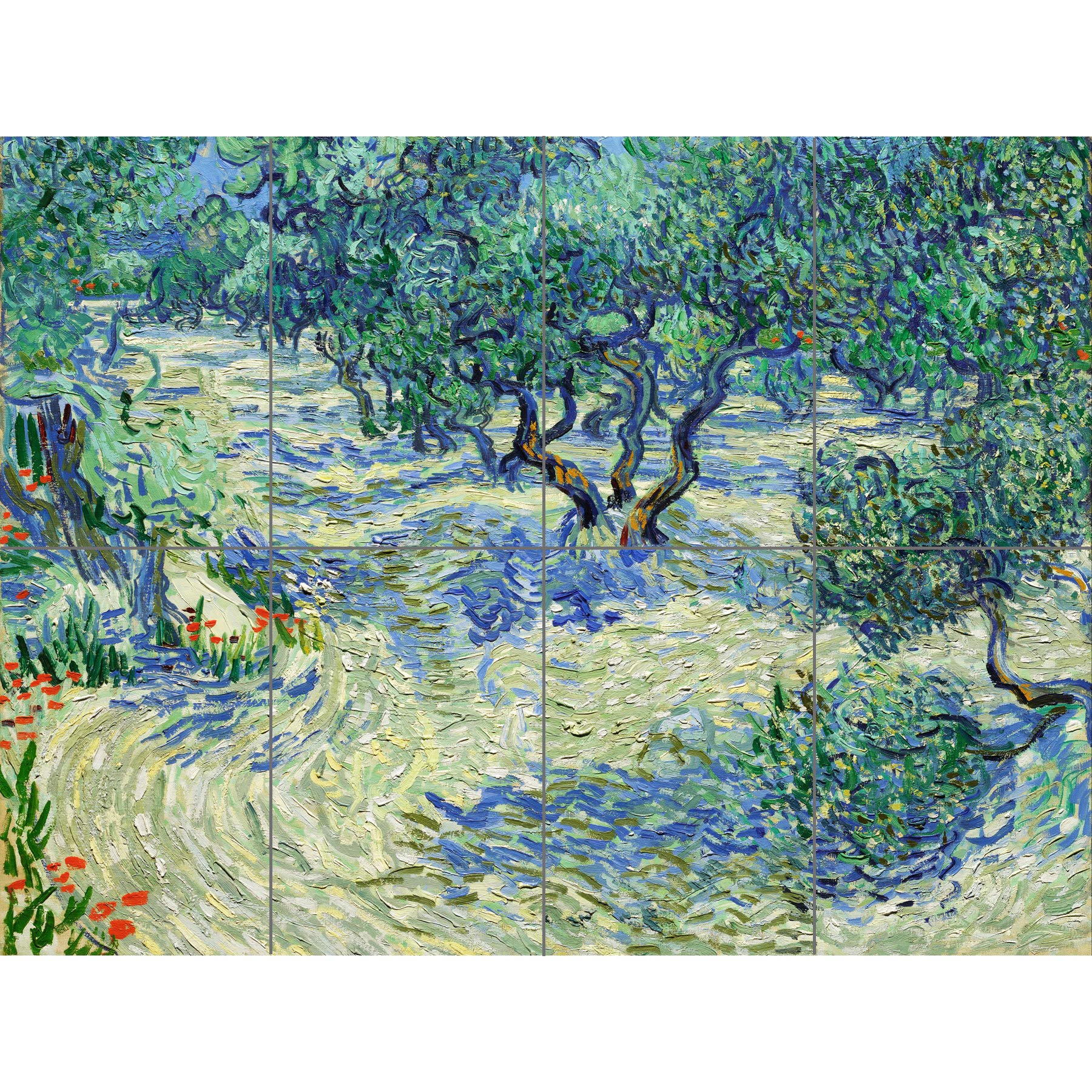 Artery8 Vincent Van Gogh Olive Orchard XL Giant Panel Poster (8 Sections)