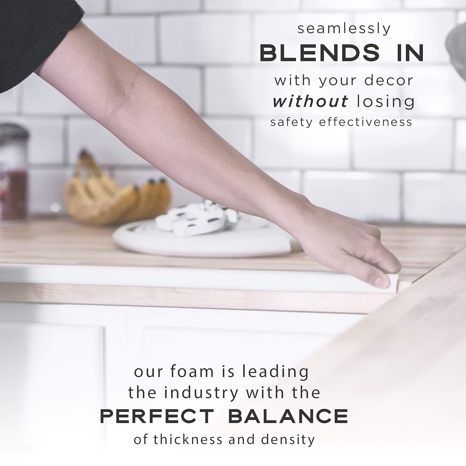 Bebe Earth Baby Proofing Edge and Corner Guard Protector Set, 16 Feet Edges & 4 Foam Corners, Furniture and Tables Child Baby Proof Bumpers , Pre-Taped Corner Cushions - Oyster White : Baby