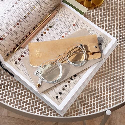 Miniatura 6 de EASY READ Lentes de lectura redondos retro con bloqueo de luz azul para mujer, anti rayos UV, lentes de computadora para mujer