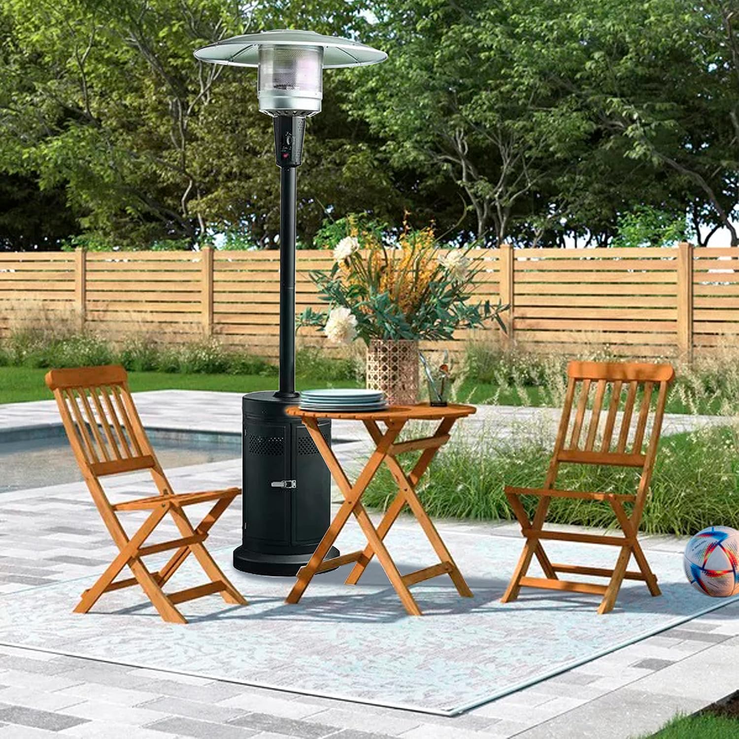 SEDLAV Propane Gas Outdoor Freestanding Patio Heater, Black