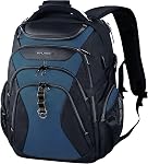 KROSER Hard Shell Travel Laptop Backpack, Water-Repellent Casual Daypack, Durable Business College Stylish Bag for Men and Women, 17.3 Inch ,Black