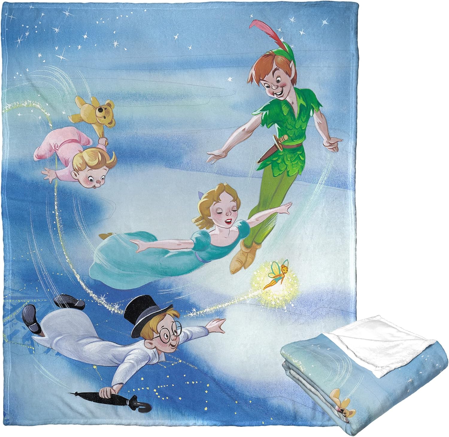 Northwest Disney Classics Silk Touch Throw Blanket, 50" x 60", Golden Book Peter