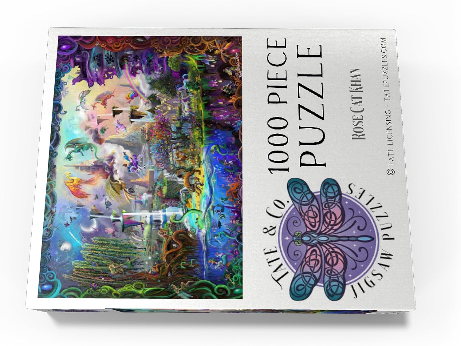 MyPuzzle Magical Mythology - Rose Cat Khan - Premium 1000 Piece Jigsaw Puzzle for Adults