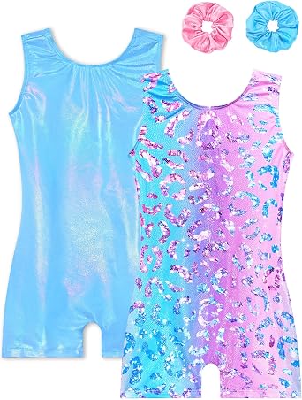 Gymnastics Leotards for Girls 4-Way Stretch Quick Dry Racerback 1-10Y