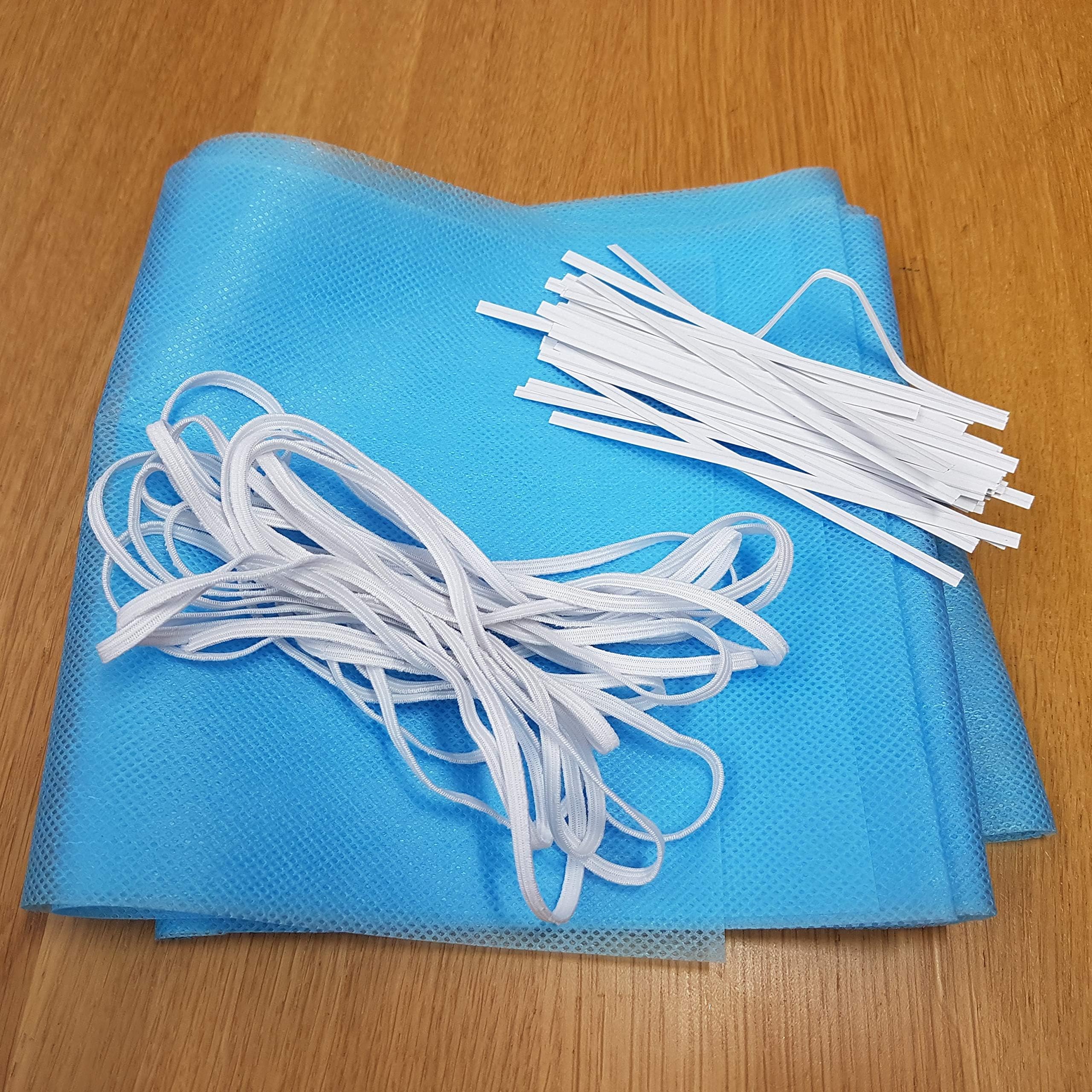 18cm wide Meltblown spunbond non woven polypropylene fabric material DIY (Blue 40gsm, 3 Meter)