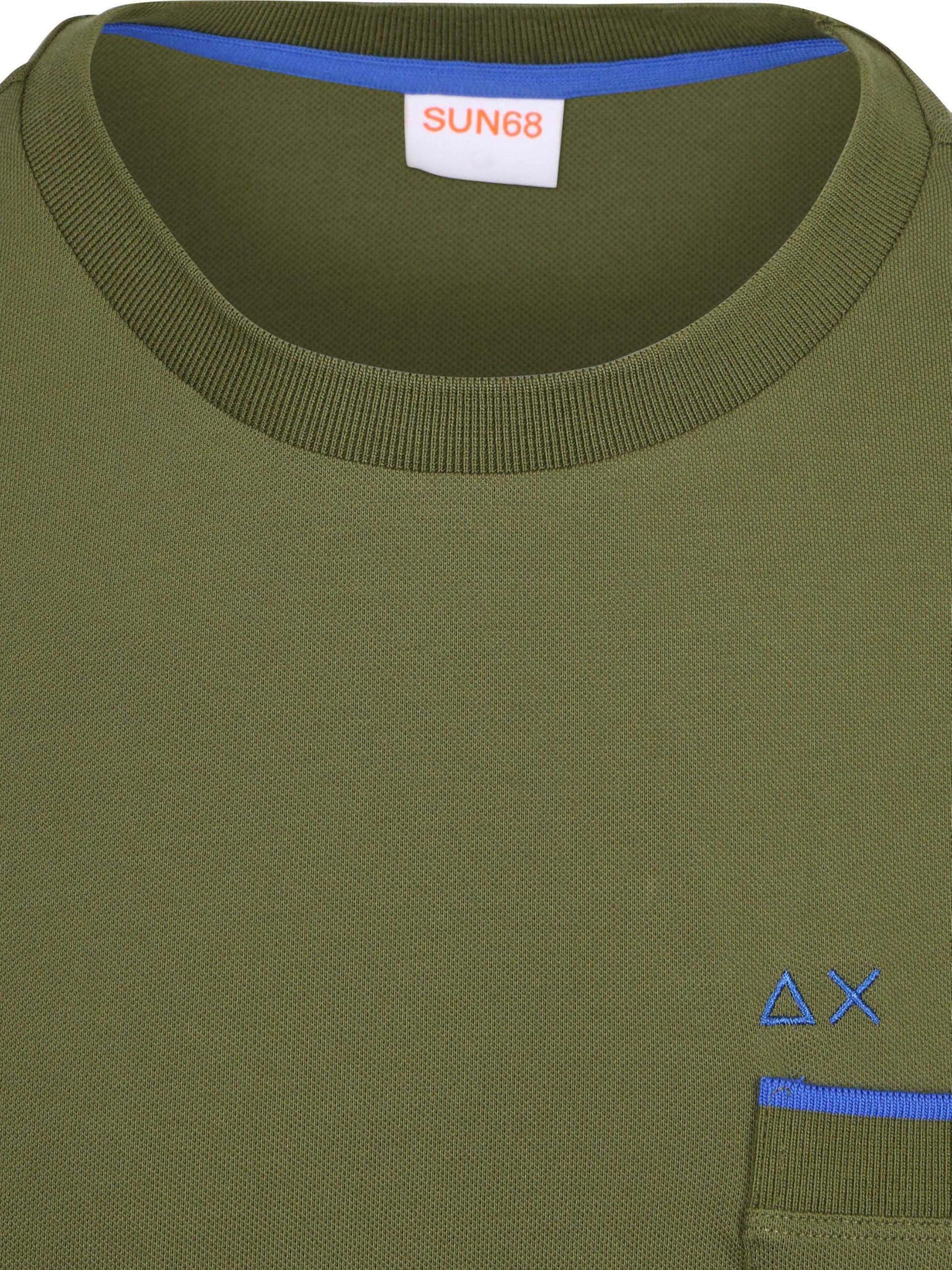 SUN68 T-Shirt Uomo, T-Shirt Piquet Small Stripe Fluo S/S