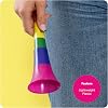 Rainbow Pride Vuvuzela - عبوة من 1-27 سم صانع الضوضاء الطويل في ألوان قوس قزح - ملحق مثالي لشهر الكبرياء ومسيرات الكبرياء وأحداث الكبرياء