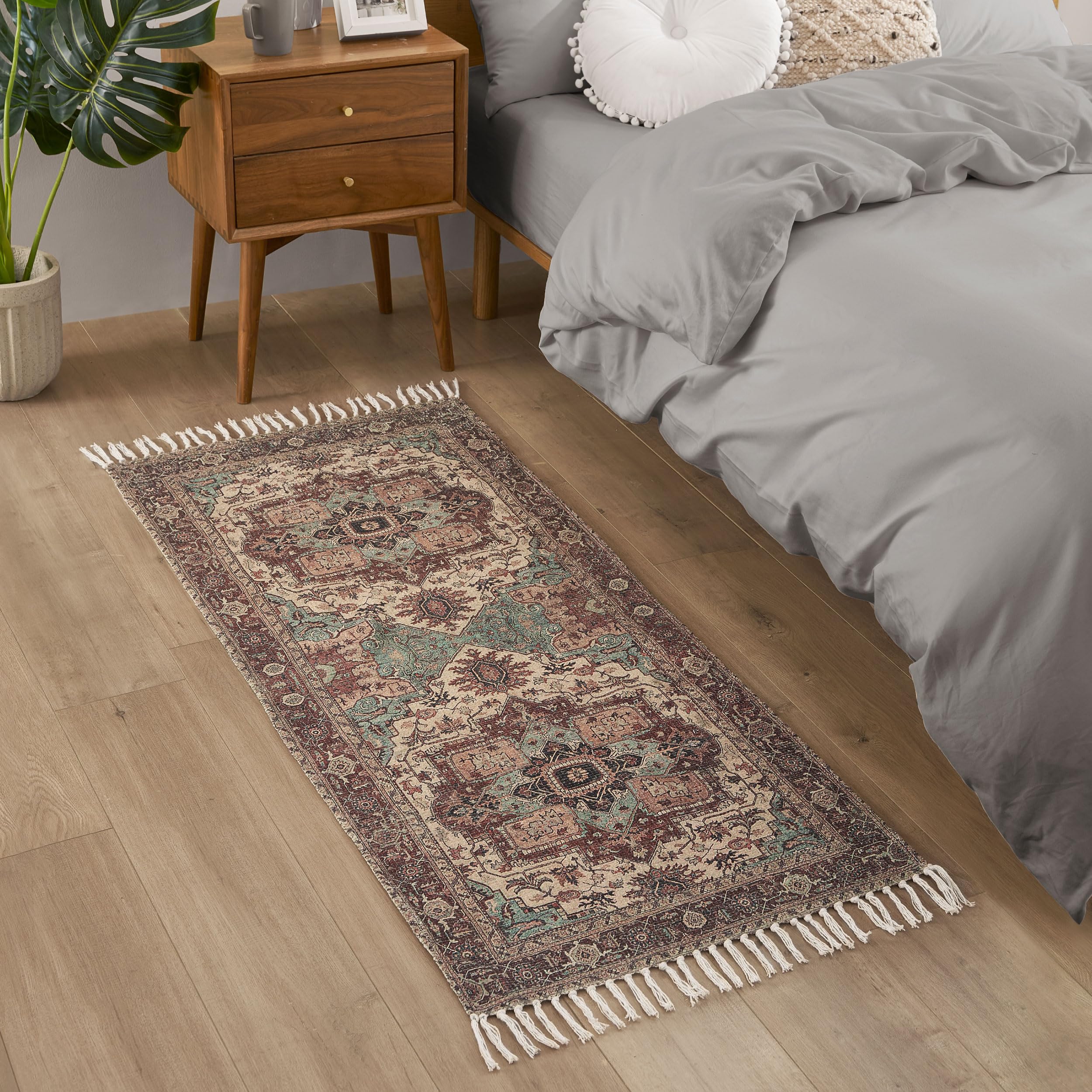 Tapis lavable Mahara Jessica Simpson à franges idéal pour la cuisine