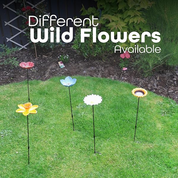 DIVCHI Bird Feeders Free Standing Flower Birds Feeding Station | Garden | Outdoor | Pole | Decorative | Wild Bird | Seed | Nut | Water | Bowl | Bath | Dish (Pack of 2) (Yellow) - 4