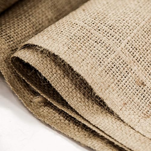 Miniatura 8 de Tela de arpillera, 38-40 pulgadas de ancho, más de 100 yardas en stock- 100 yardas 100% yute - natural