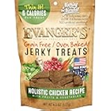 Evanger's Nothing But Natural Organic Chicken Dog Treats – 4.5 oz – Grain-Free Jerky with Fruits & Vegetables – Low-Fat, Oven-Baked, No Artificial Additives