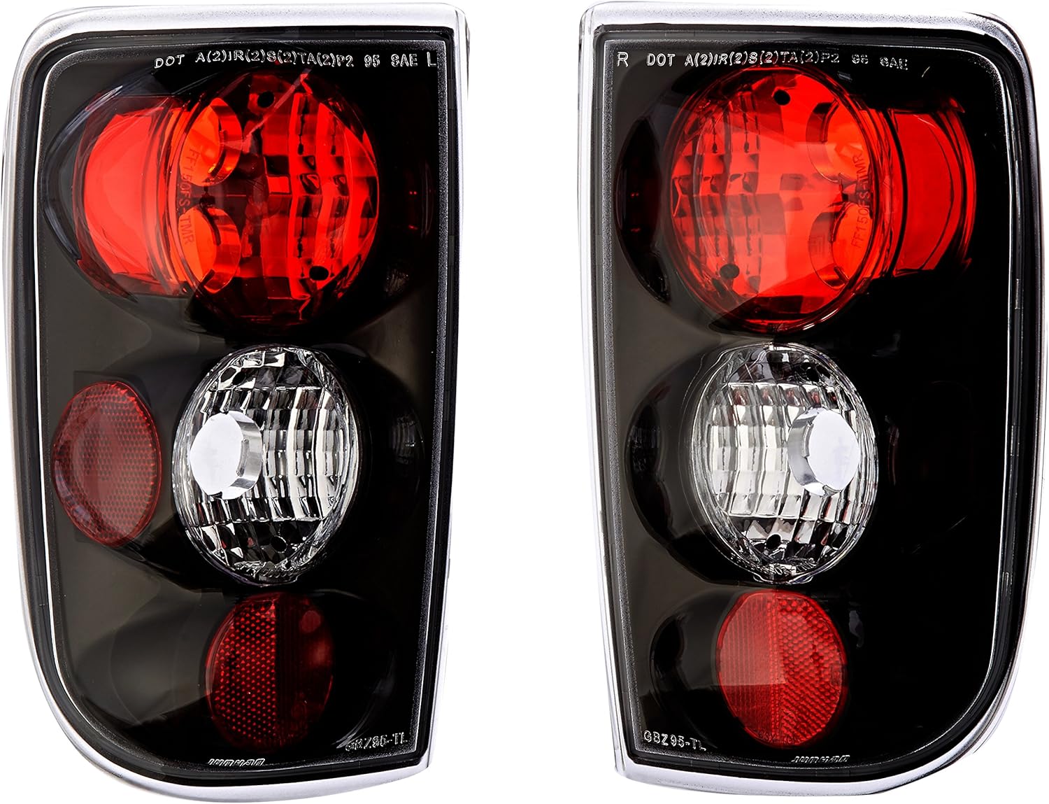 SPEC-D TUNING Smoke Lens Tail Lights Compatible with 1995-2004 Chevy Blazer, 1995-2001 GMC Jimmy, 1998-2000 GMC Envoy, 1996-2001 Oldsmobile Bravada, Left + Right Pair Assembly