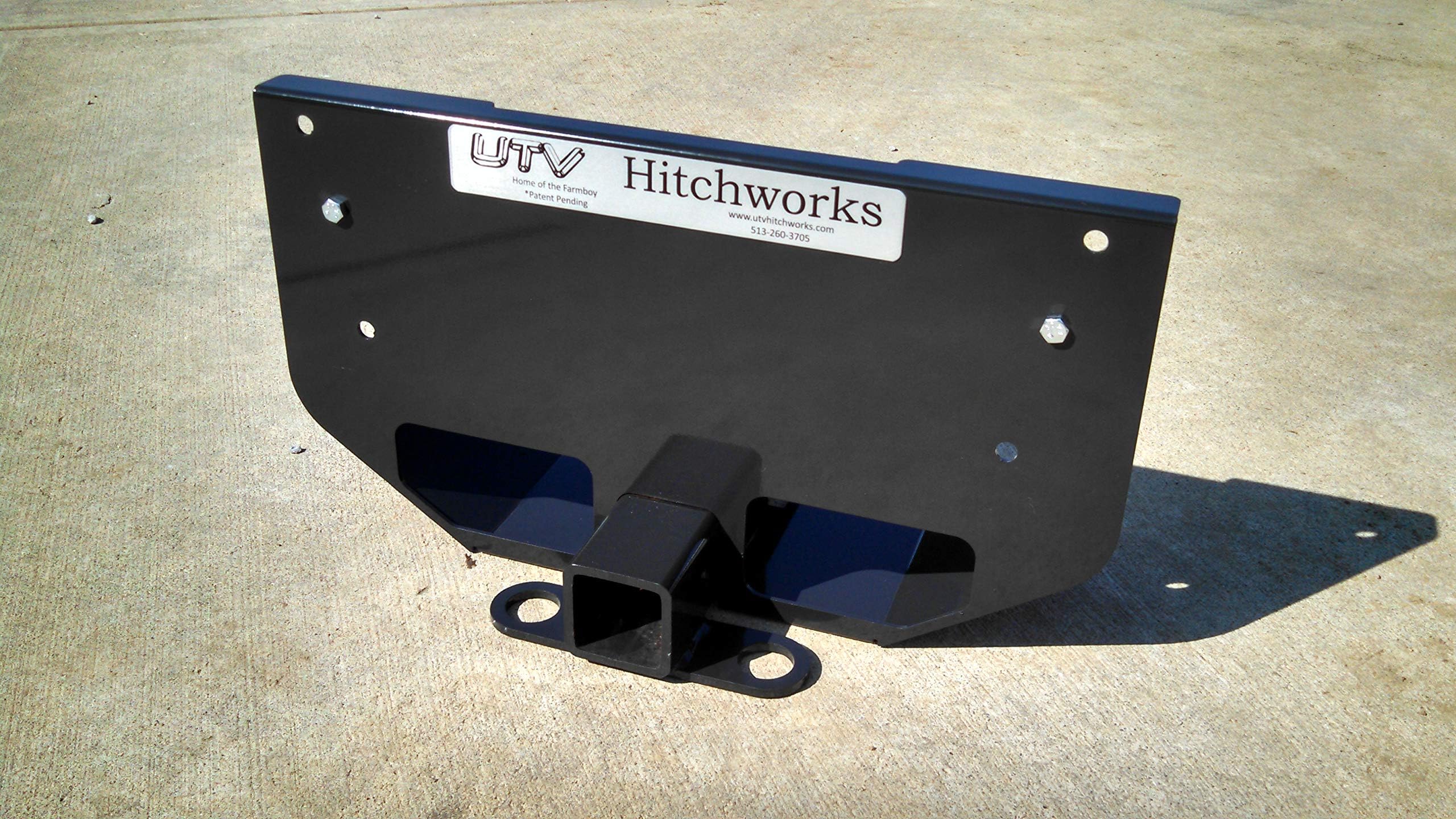 UTV Hitchworks(UTV-XSE) Skid Plate and Receiver Hitch Extension, Black