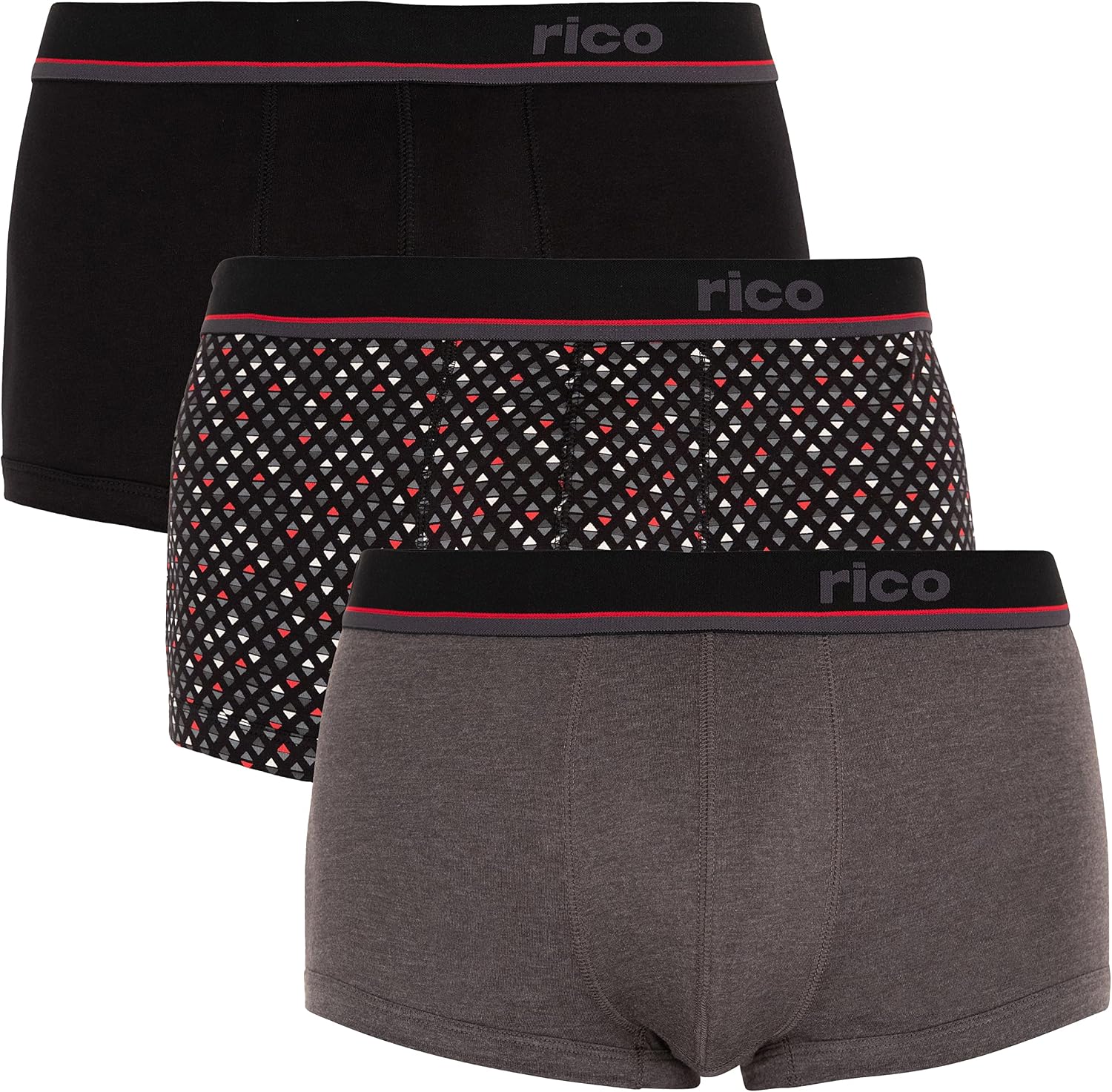 Rico Men's Cotton Boxer Briefs 3-Pack