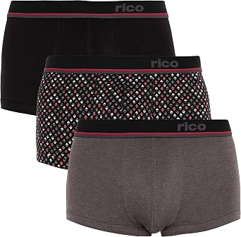 Rico Mens Cotton Boxer Briefs 3-Pack