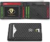 GSOIAX Slim Wallet for Men Rfid Blocking Leather Bifold Front Pocket Carbon Fiber Credit Card Holder Novelty Wallets With Gift Box, Carbon, 4.3x3x0.5 inches, Slim