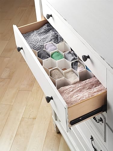 Miniatura 2 de Whitmor 6025-3928 Organizador de cajones de panal de abeja, 1 unidad (paquete de 2), color blanco