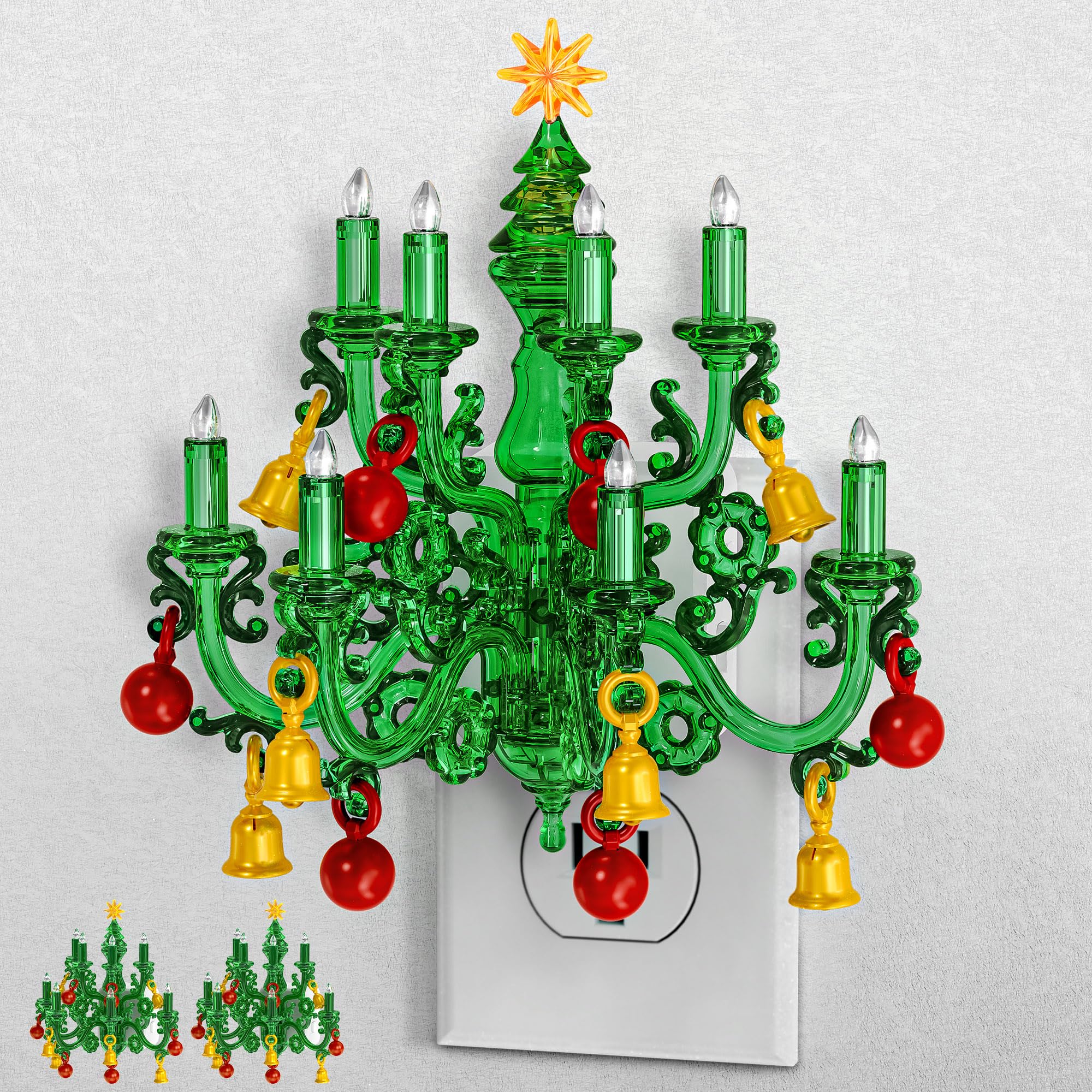 Briignite Christmas Night Light, RGB Color Changing Night Lights Plug in