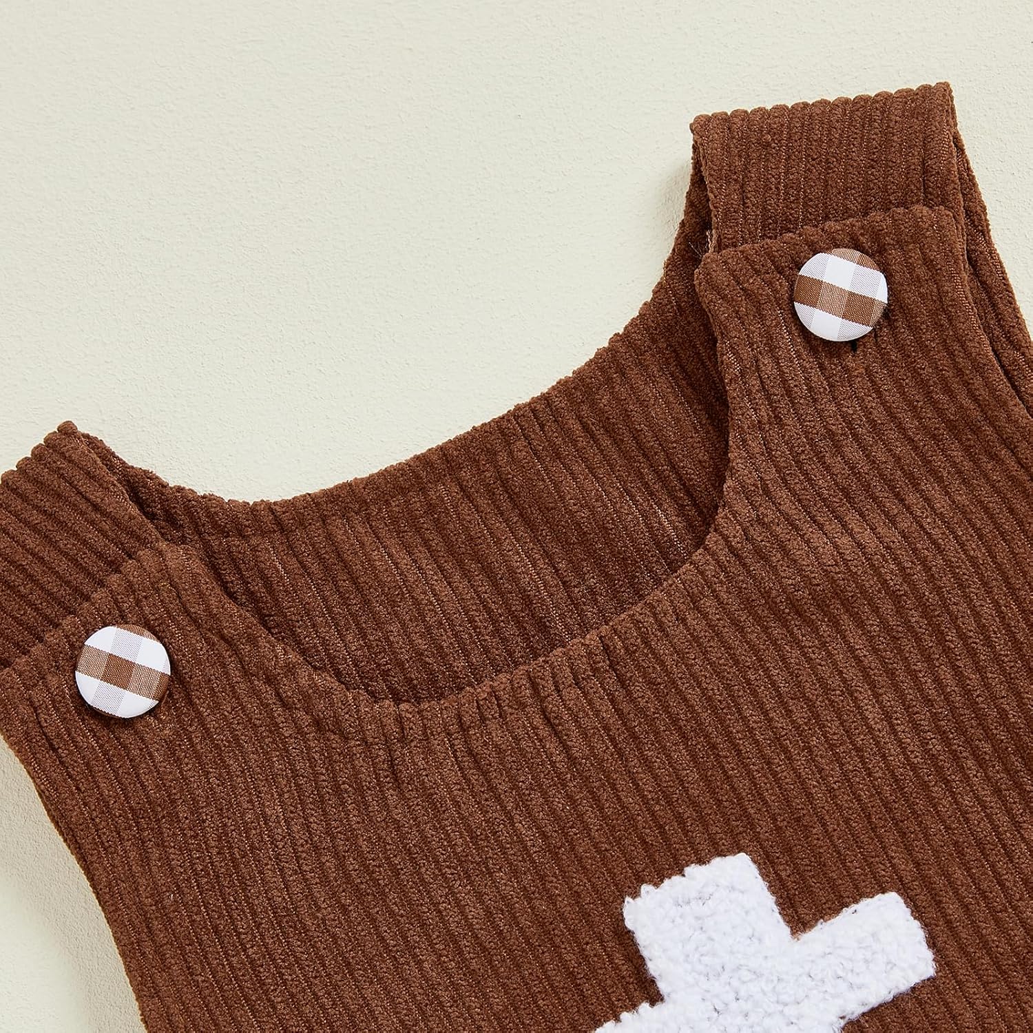 Toddler Baby Girl Football Outfit Corduroy Embroidery Dress Sleeveless Plaid Hem Tank Dresses Fall Winter Clothes - Image 6