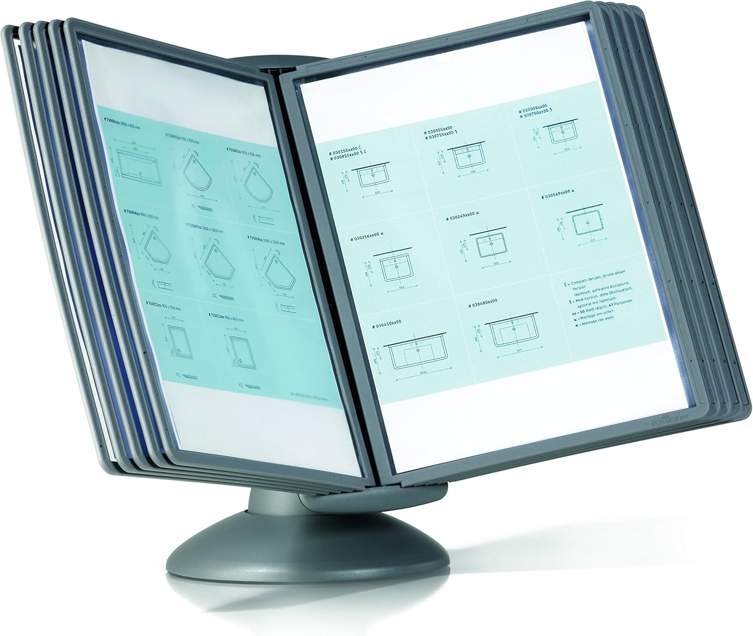 Durable Motion Reference System, 10 Double-Sided Panels, Letter-Size, Graphite, SHERPA Design (553937), multicolored