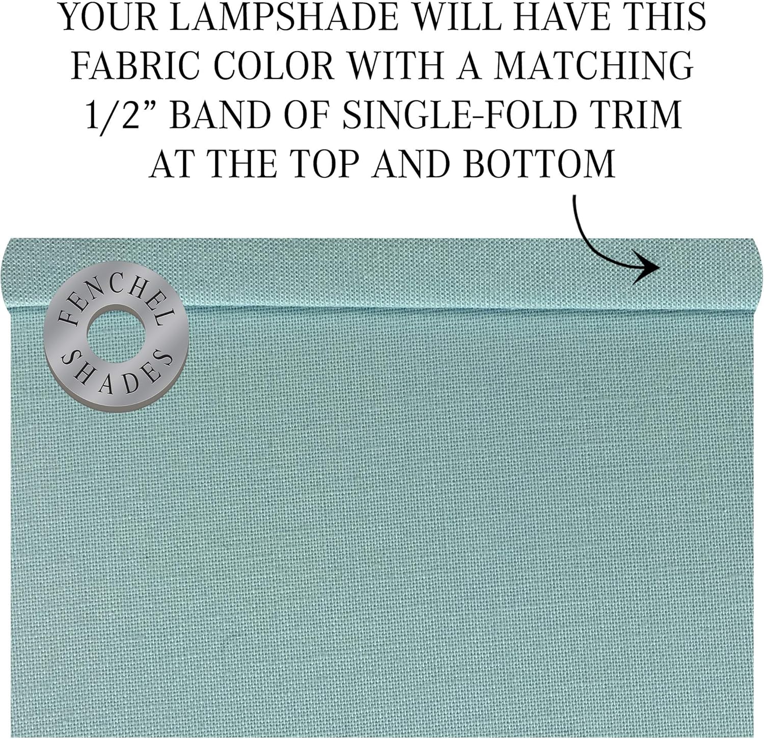 FenchelShades.com 10" Top Diameter x 10" Bottom Diameter 16" Height Fabric Drum Lampshade Spider Attachment (Linen Dusty Blue)