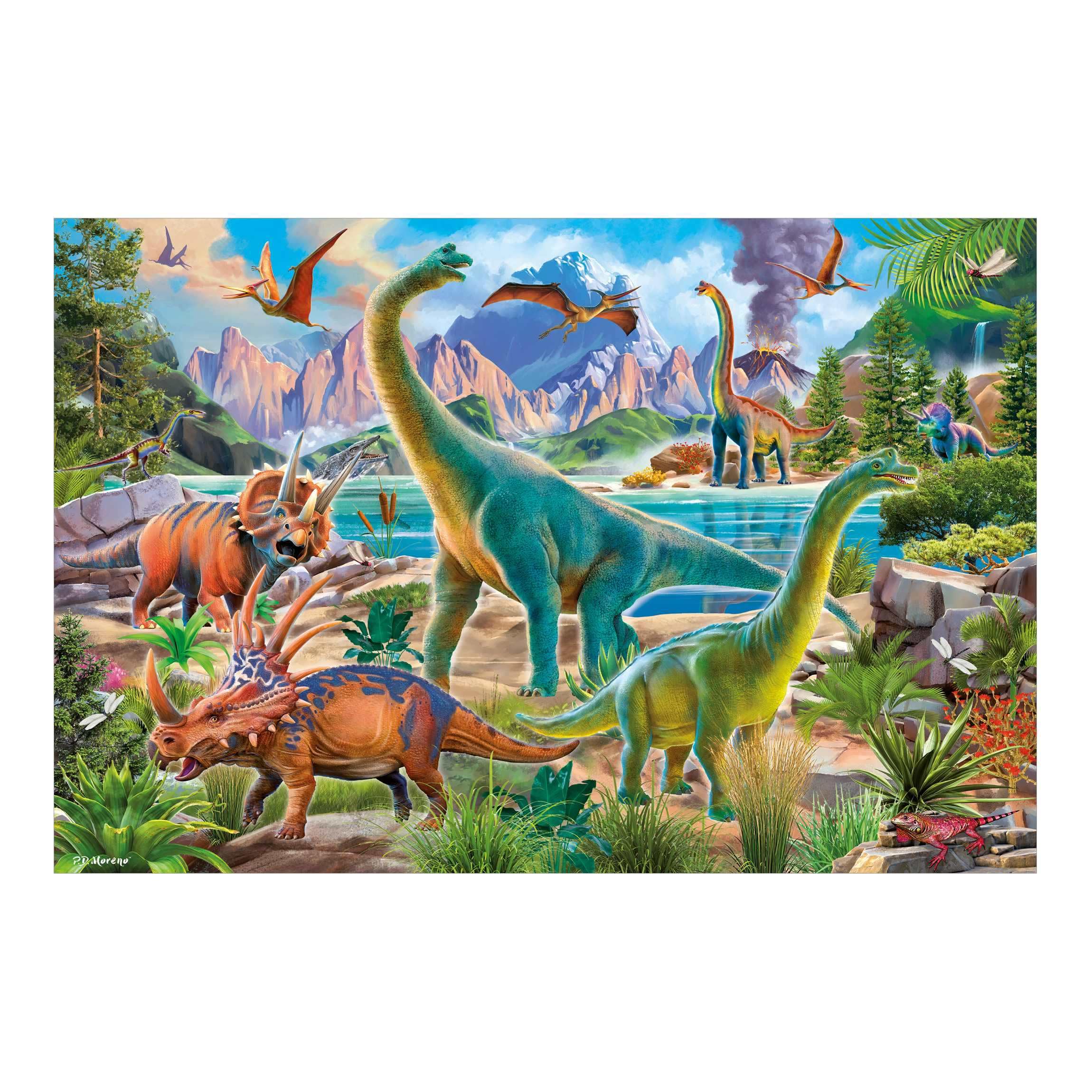Papier peint panoramique dinosaure chambre enfant fille garçon 480x320
