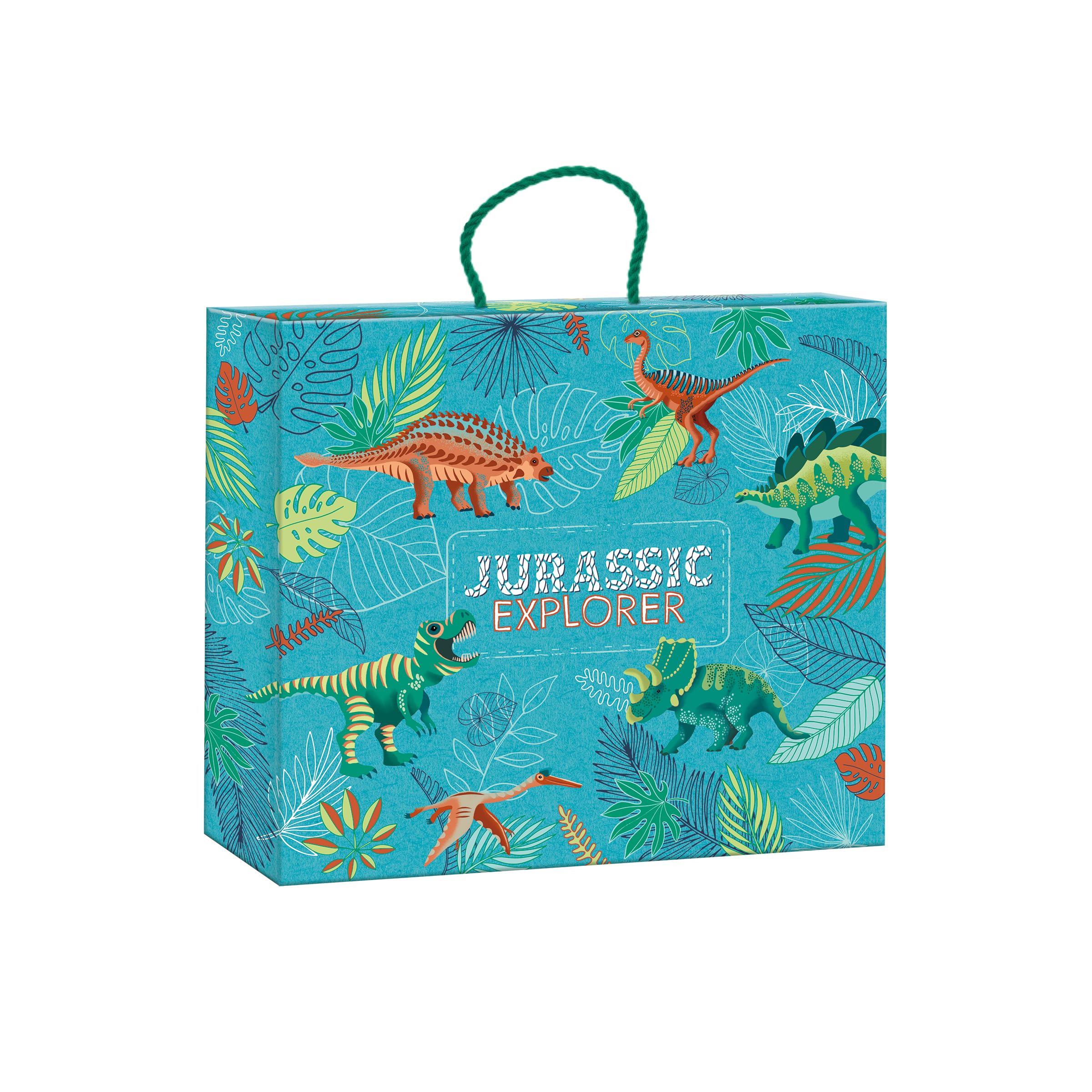 Janod - Jurassic Explorer - Valigetta dell'Esploratore - Kit di Attività Creative - 6 Attività Variegate - Attività Manuale per Bambini - Nuova Collezione - Dai 7 Anni in Su - J09112