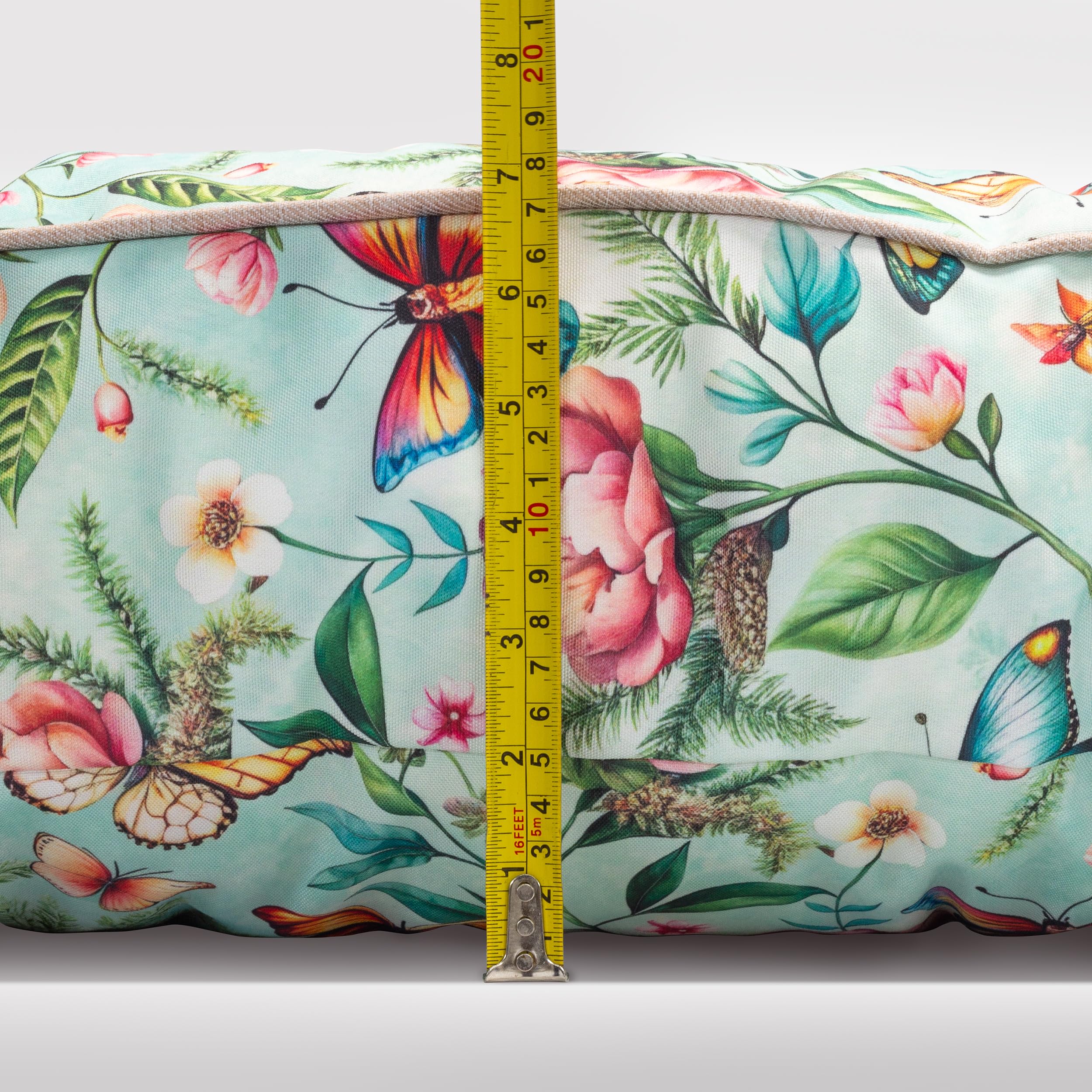 Spatium Cojines para Palets, Funda 100% Extraíble, Impermeable, Resistente a Los Rayos UV, para Exterior/Interior, Tapizado de palets (Cojín de Asiento 80x80, patrón de Flores: Pradera)