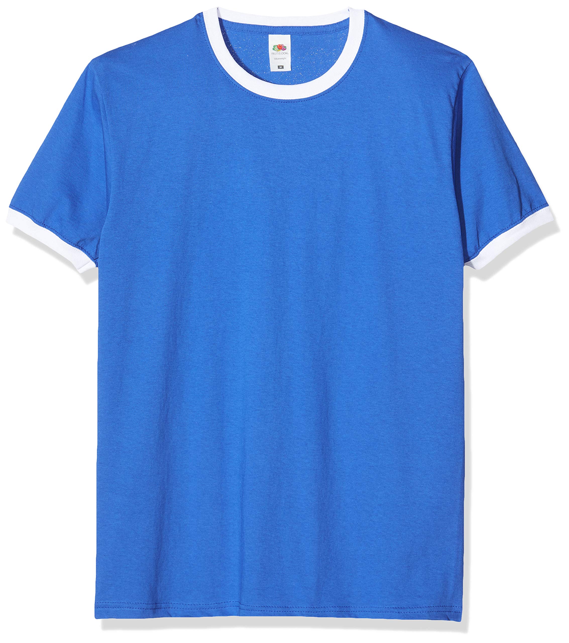 Fruit Of The Loom Men's Royal Blue/White Ringer Premium T-Shirt, Medium
