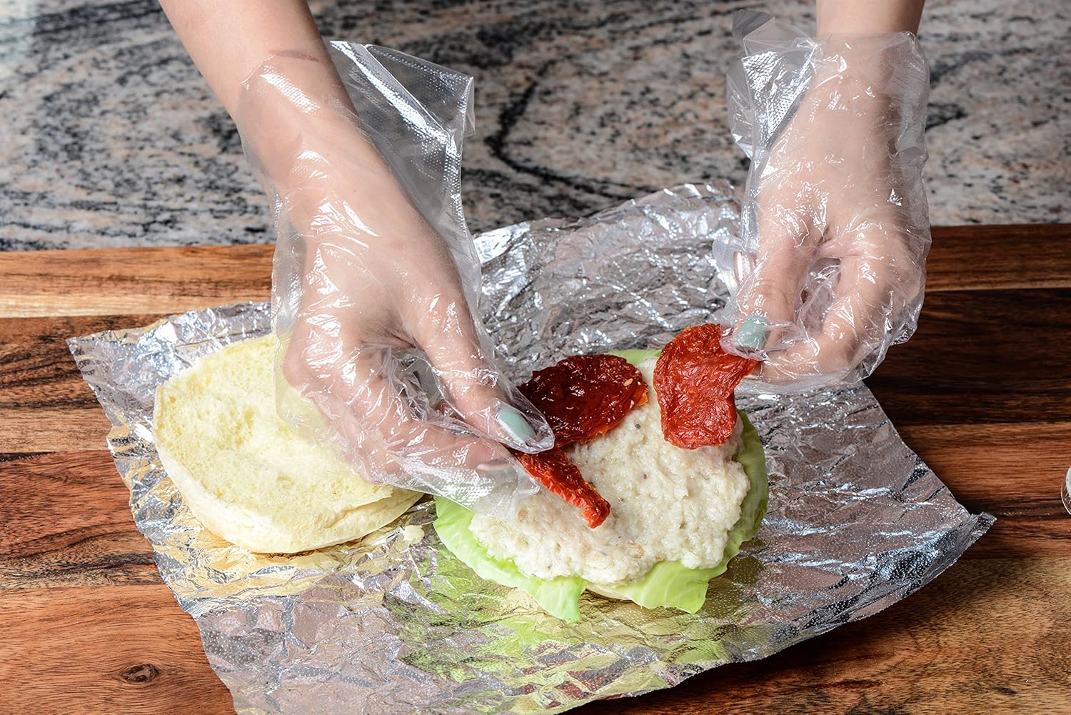EcoQuality Disposable Food Preparation Poly Gloves 1500 Count - One Size Fits All BPA FREE - Food Grade PE Disposable Gloves Latex & Powder Free (3 Box 500/per box)