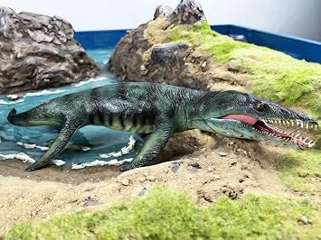 ふたご座と天才クロノサウルス恐竜のおもちゃ - サメのフィギュア 恐竜フィギュア - 長さ11インチ - 男の子と女の子に最適なギフト - 硬質プラスチック