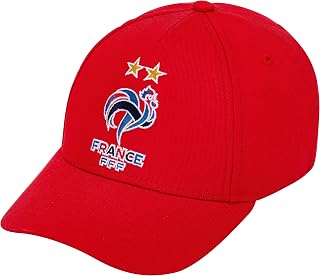FFF Official Collection French Football Team Fan Cap – Adjustable for Boys, Red, One size