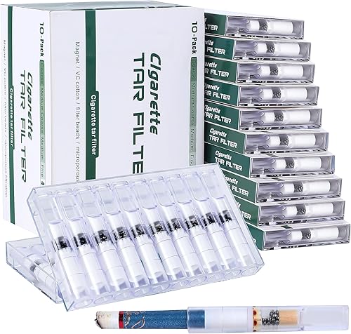 Miniatura 1 de Paquete de 100 puntas de filtro de cigarrillos de 10 capas que elimina alquitrán y productos químicos, medio-fino, fino, cuatro usos, filtros de