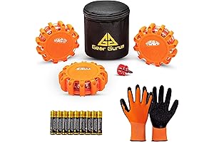 3 Pack LED Road Flares Kit, Emergency Lighting for Roadside