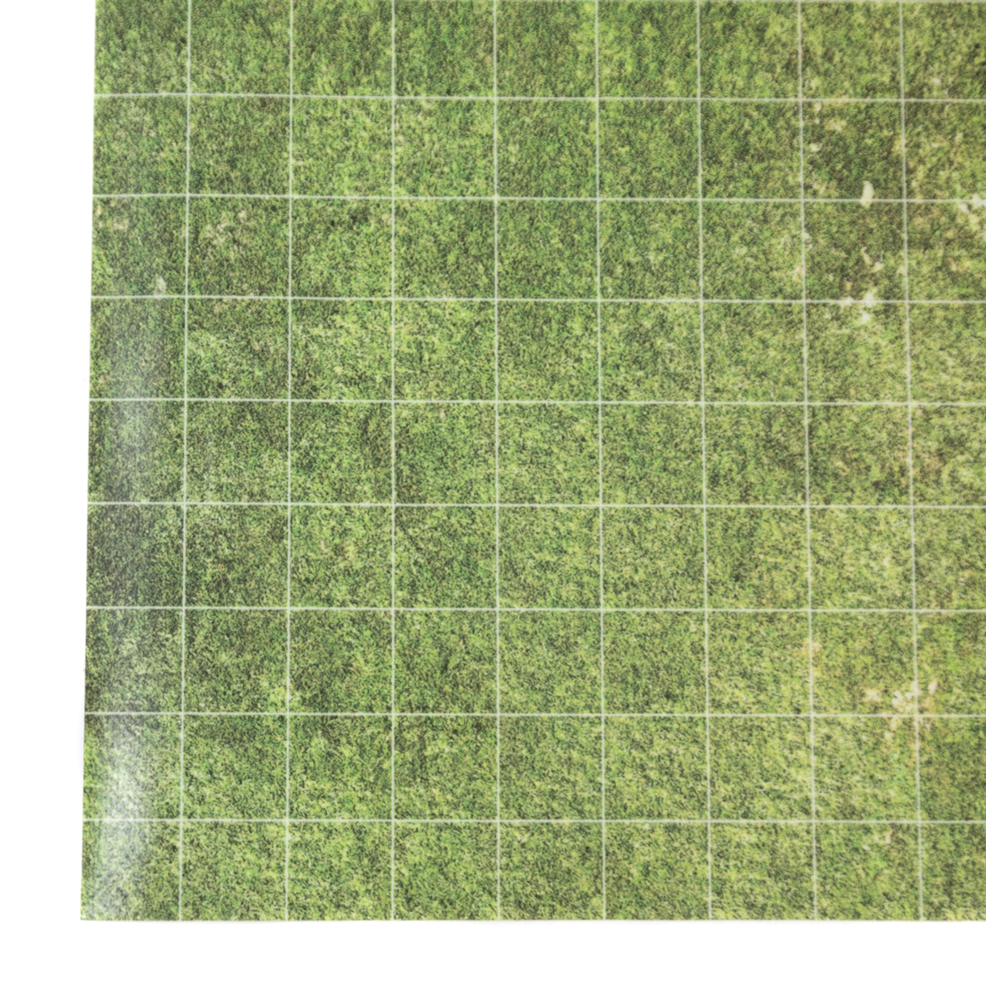 PLAYMATS Trockenlöschmatte RPG 80x80cm mit Gitter - trocken abwischbare Kampfmatte für Rollenspiele, Dungeons and Dragons (D&D), Pathfinder - Gras (quadratisch), Grass