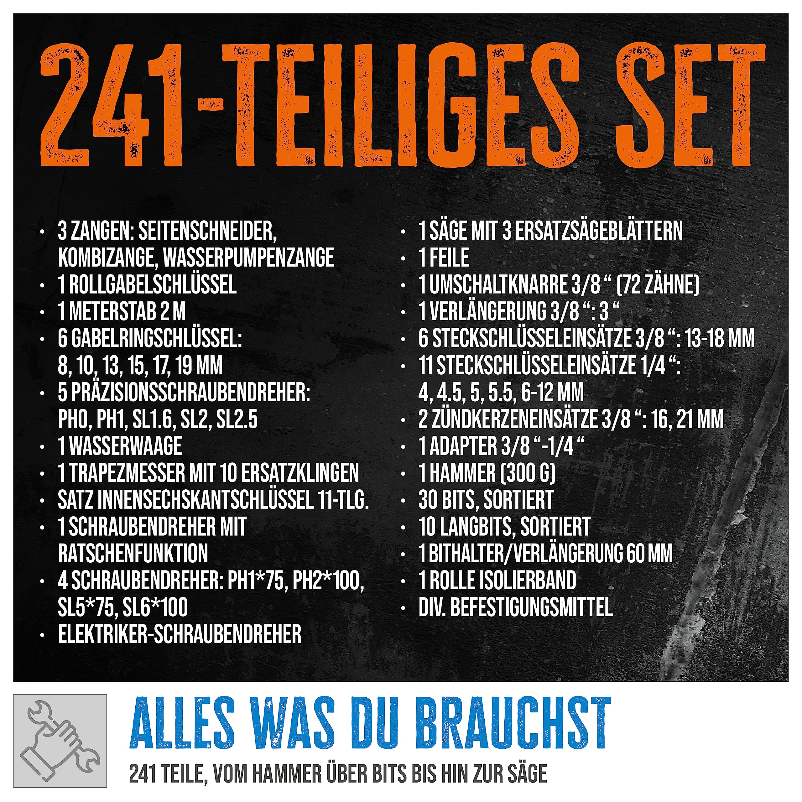 Güde Tool Box GWZK 241 (work Set 241 Pieces In Handy Bag, Made Of