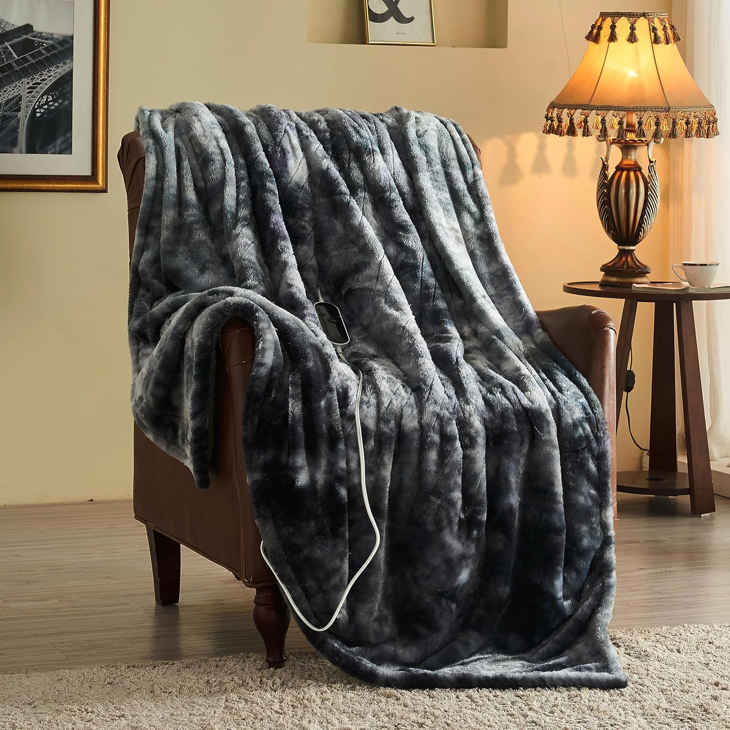 Heated Blanket Electric Heating Throw Blanket with 10