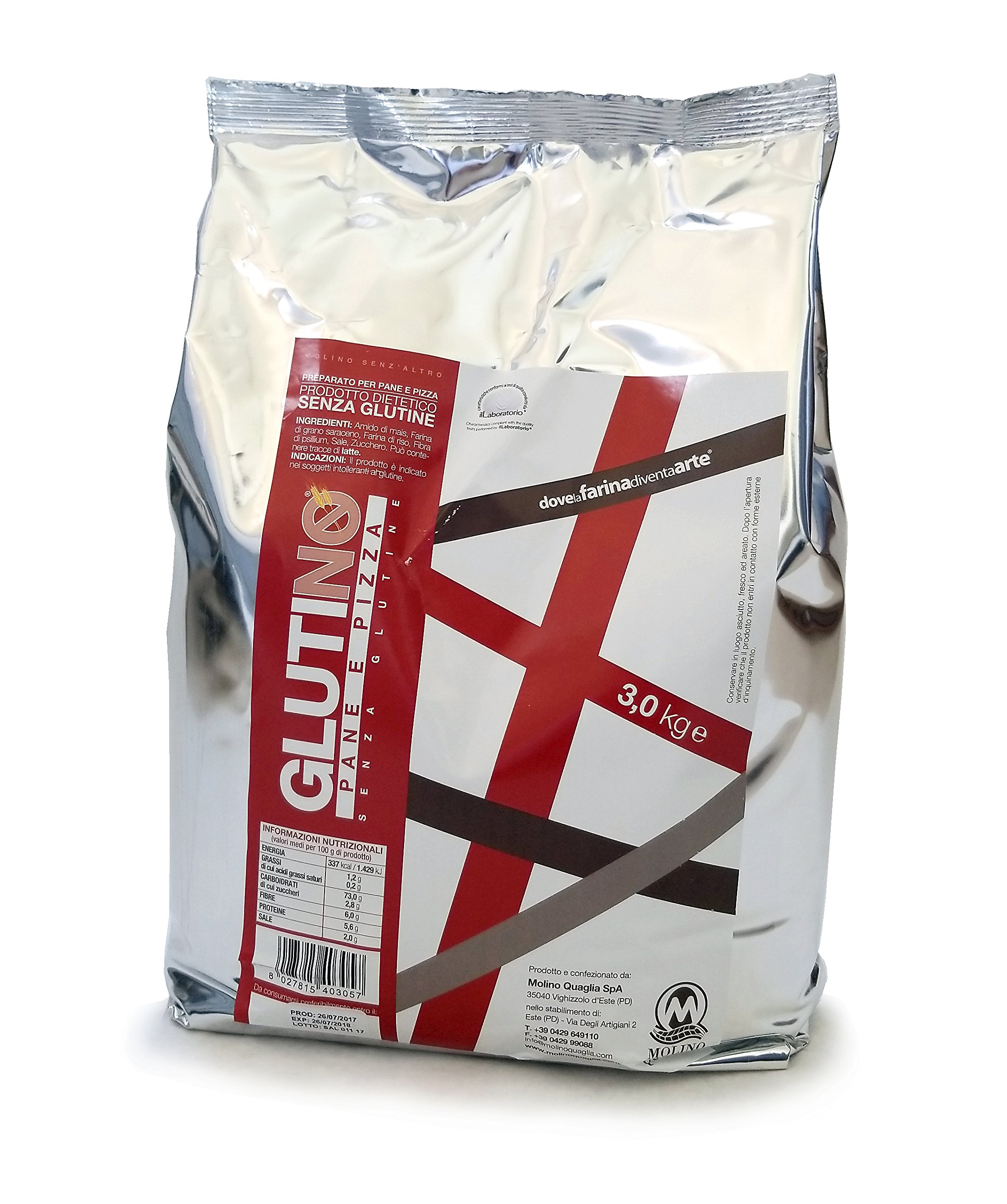 Gluten Free Flour Glutinò Kg. 3 - Bread and Pizza