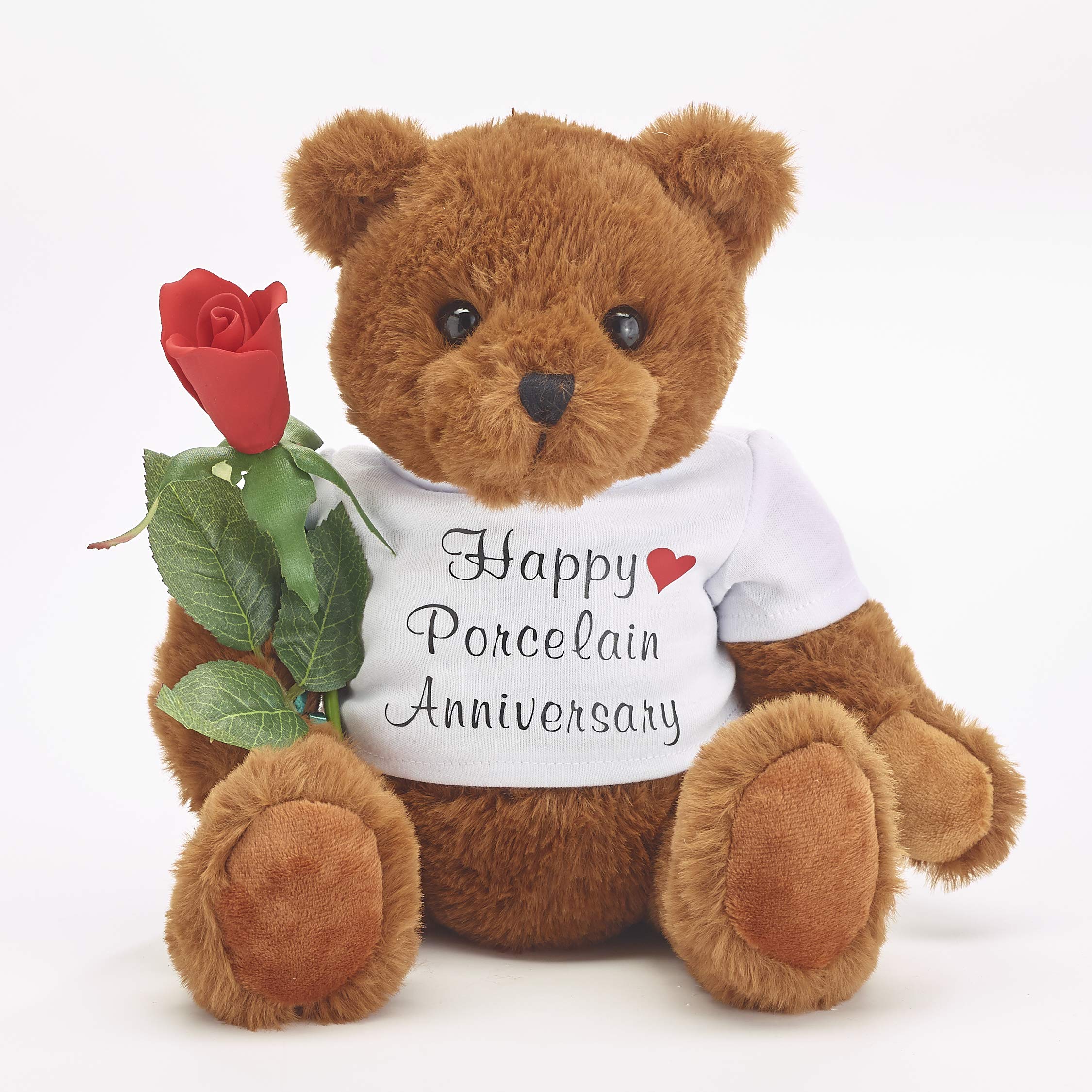 Porcelain Rose and Teddy Bear