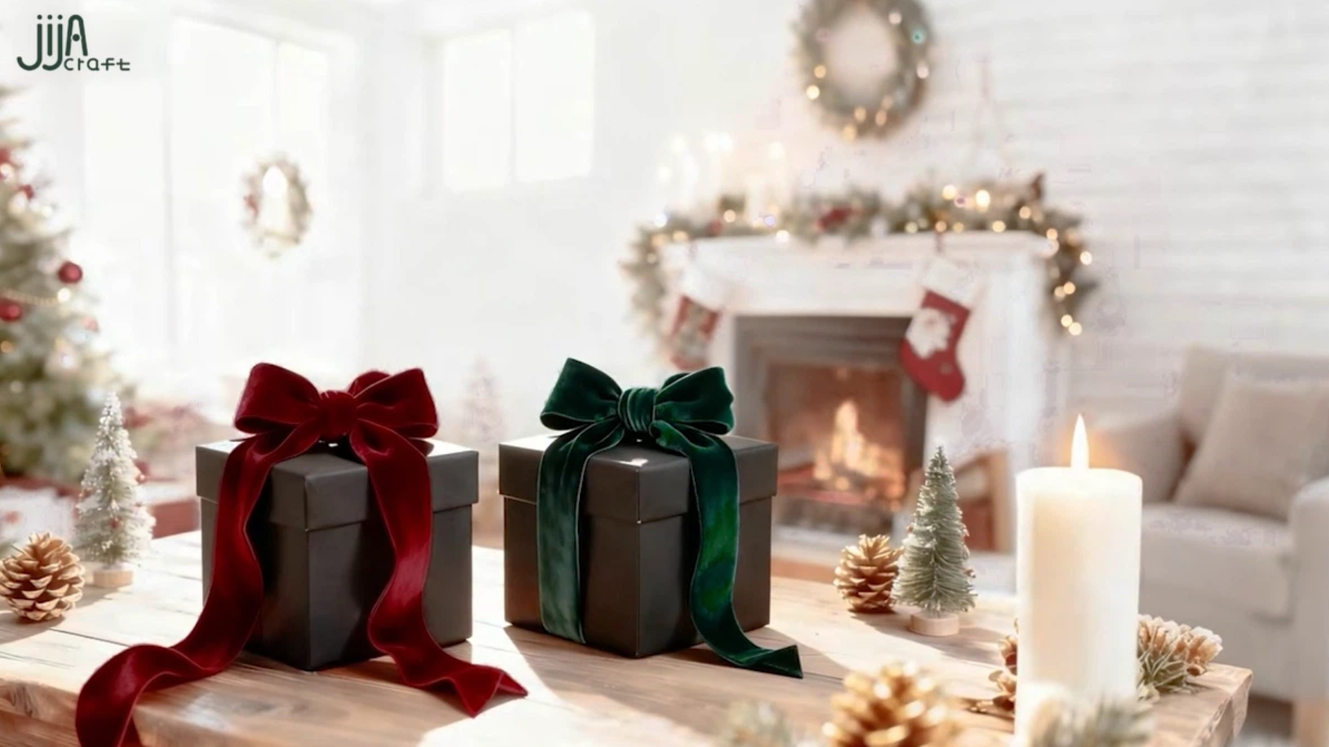 Geschenkband Weihnachten 2,5 Cm X 22 M – Rot-Grünes Schleifenband Für Baumdekoration & Geschenke | Aus Polyester, Vielseitig Einsetzbar