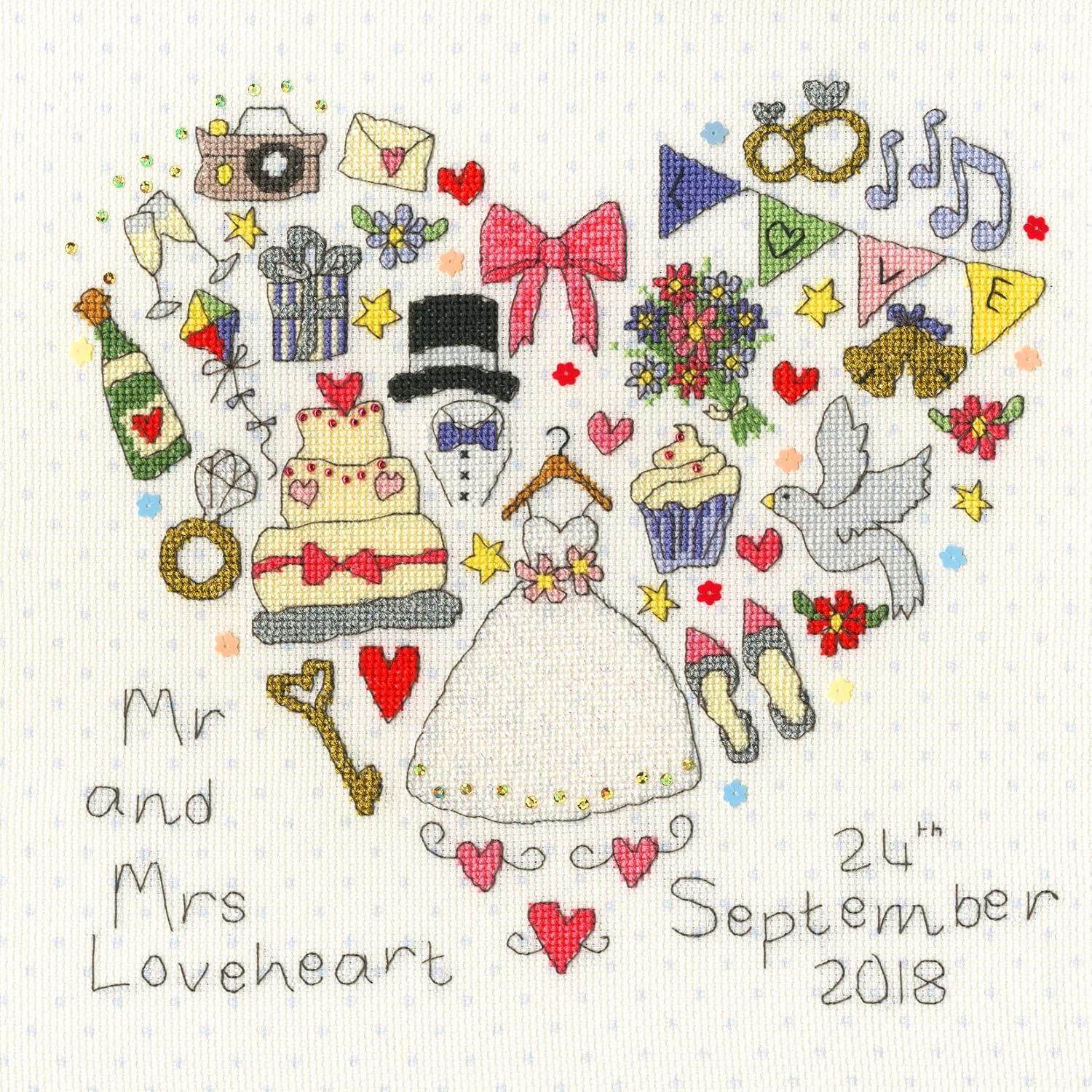 Big Day Cross Stitch Kit by Bothy Threads