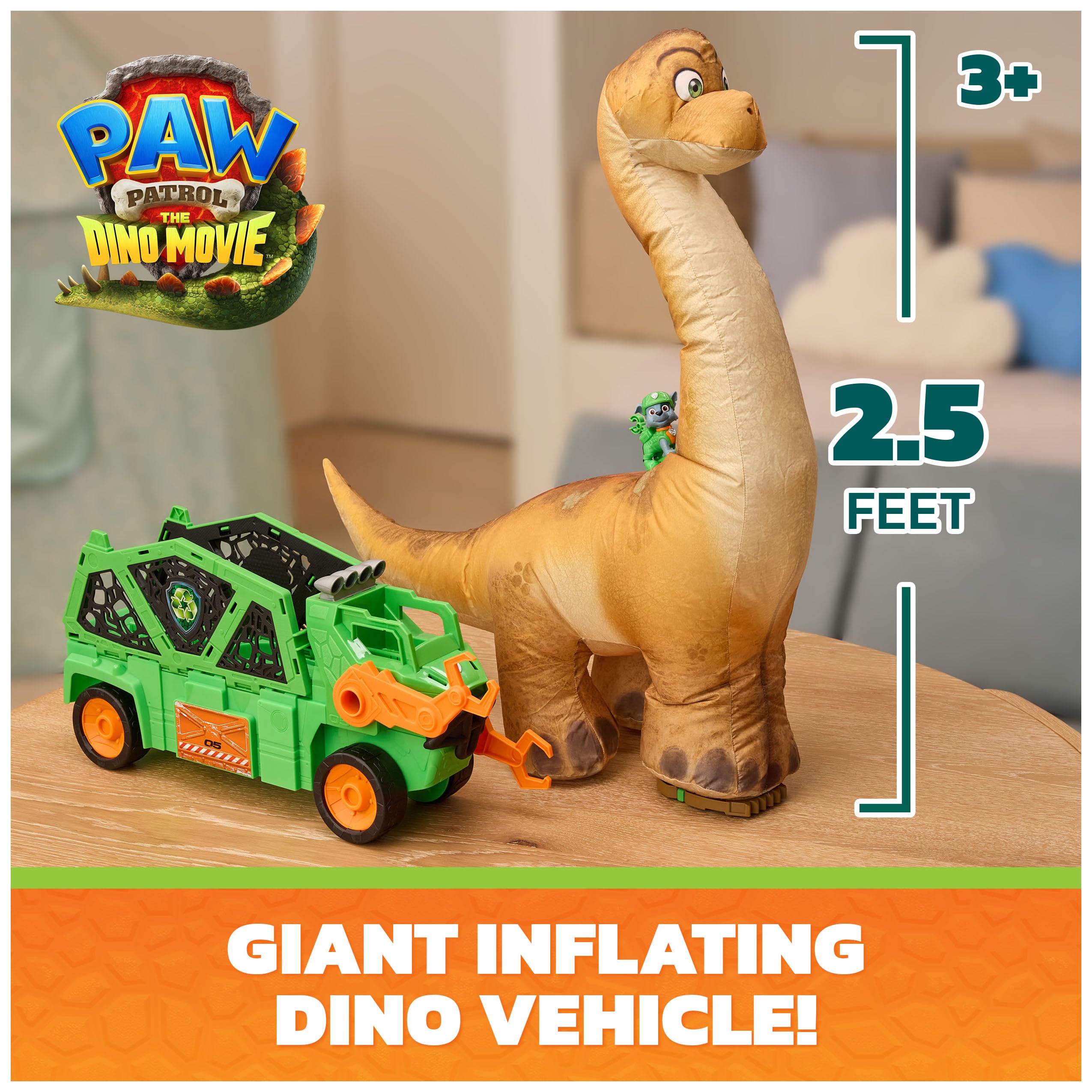Psi Patrol: Film Dino - Mega pojazd z dmuchanym dinozaurem